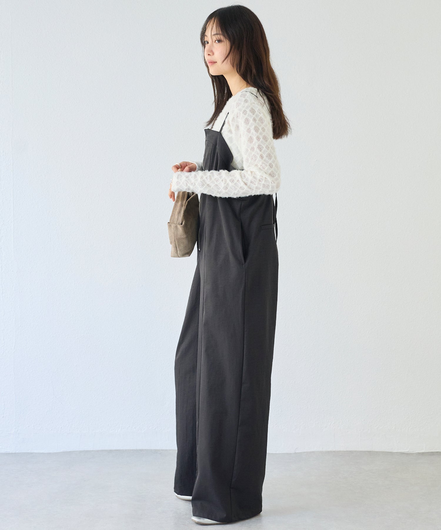 フロントファスナーサロペット