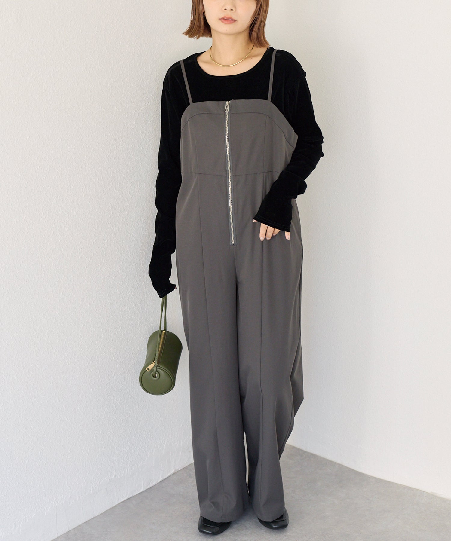 グレー　model:156cm 着用サイズ:M