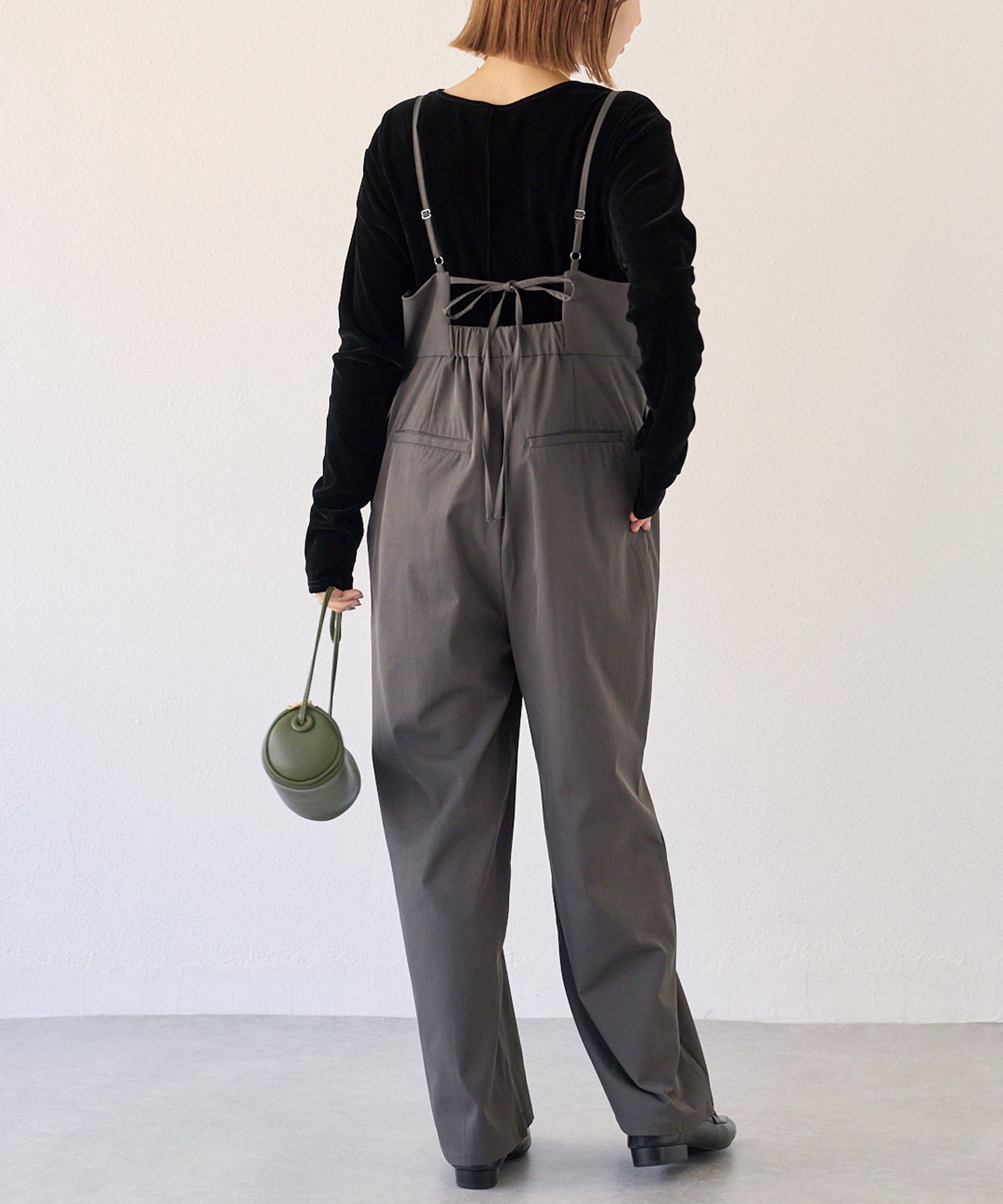 フロントファスナーサロペット