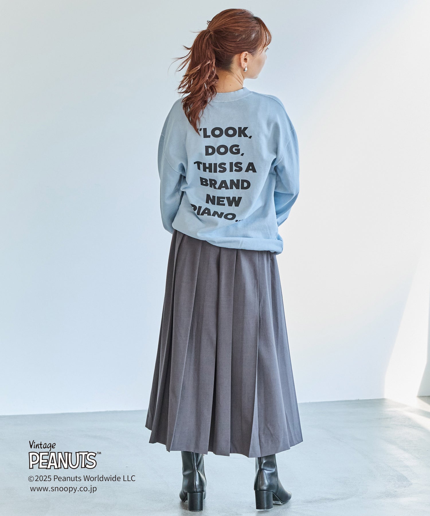 【PEANUTS / SNOOPY】別注 music sweat スヌーピーロゴスウェット