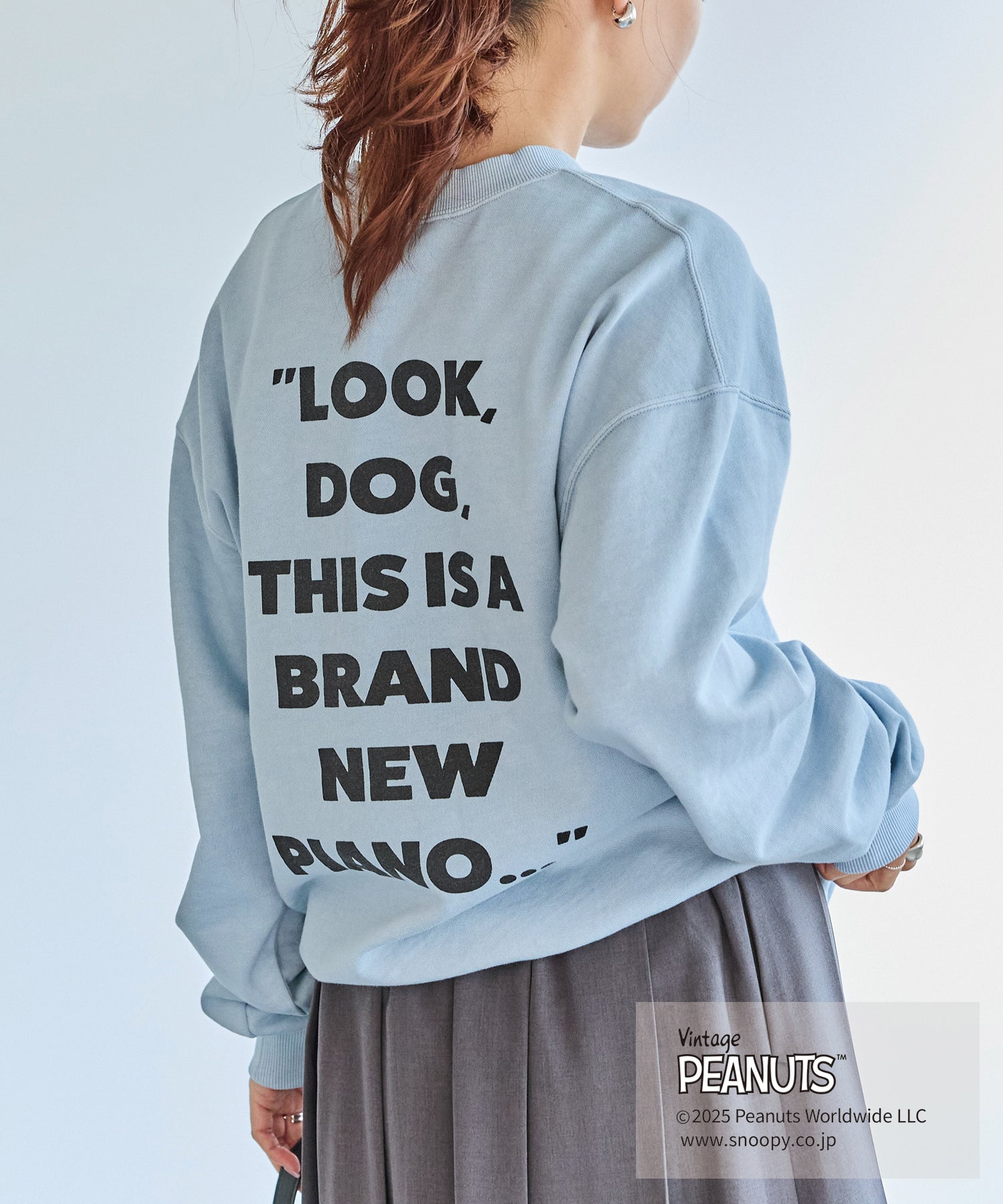 【PEANUTS / SNOOPY】別注 music sweat スヌーピーロゴスウェット