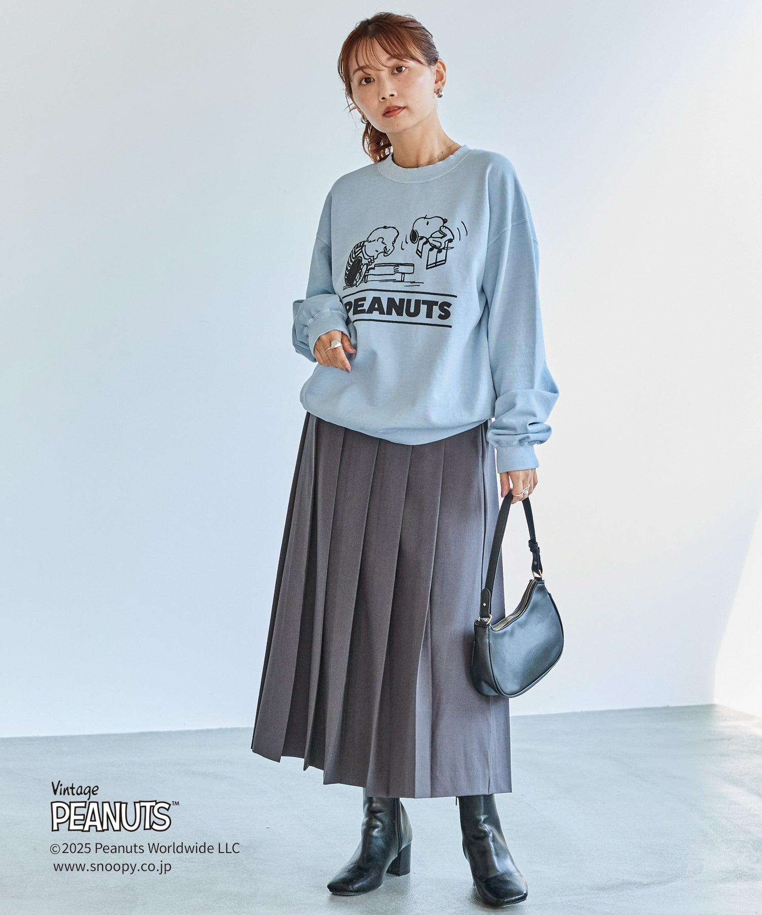 【PEANUTS / SNOOPY】別注 music sweat スヌーピーロゴスウェット