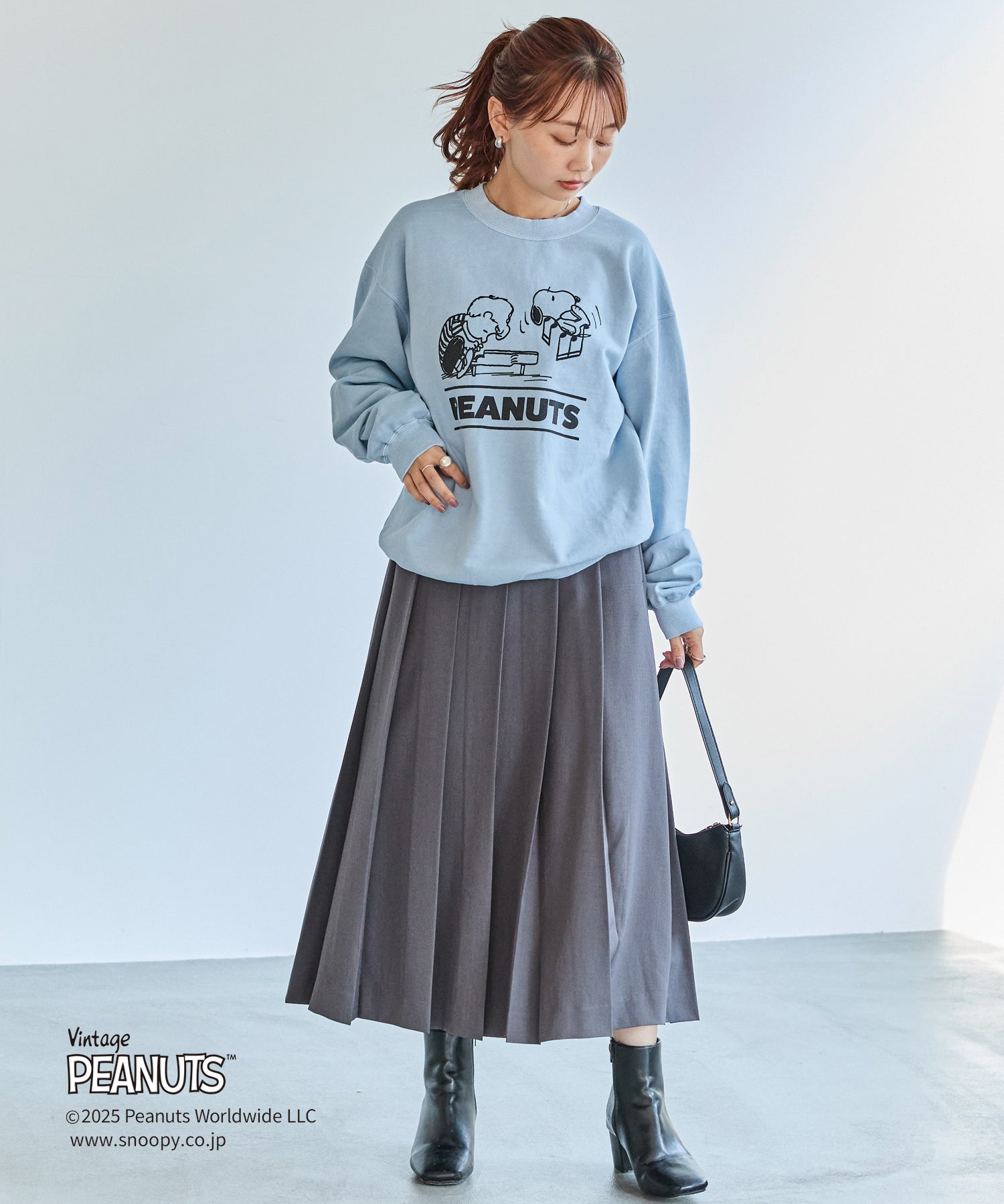 【PEANUTS / SNOOPY】別注 music sweat スヌーピーロゴスウェット