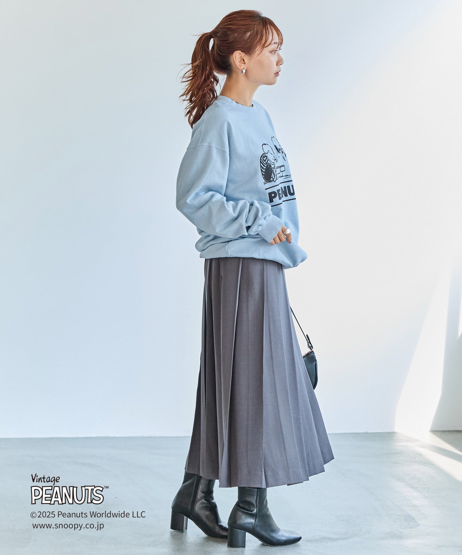 【PEANUTS / SNOOPY】別注 music sweat スヌーピーロゴスウェット