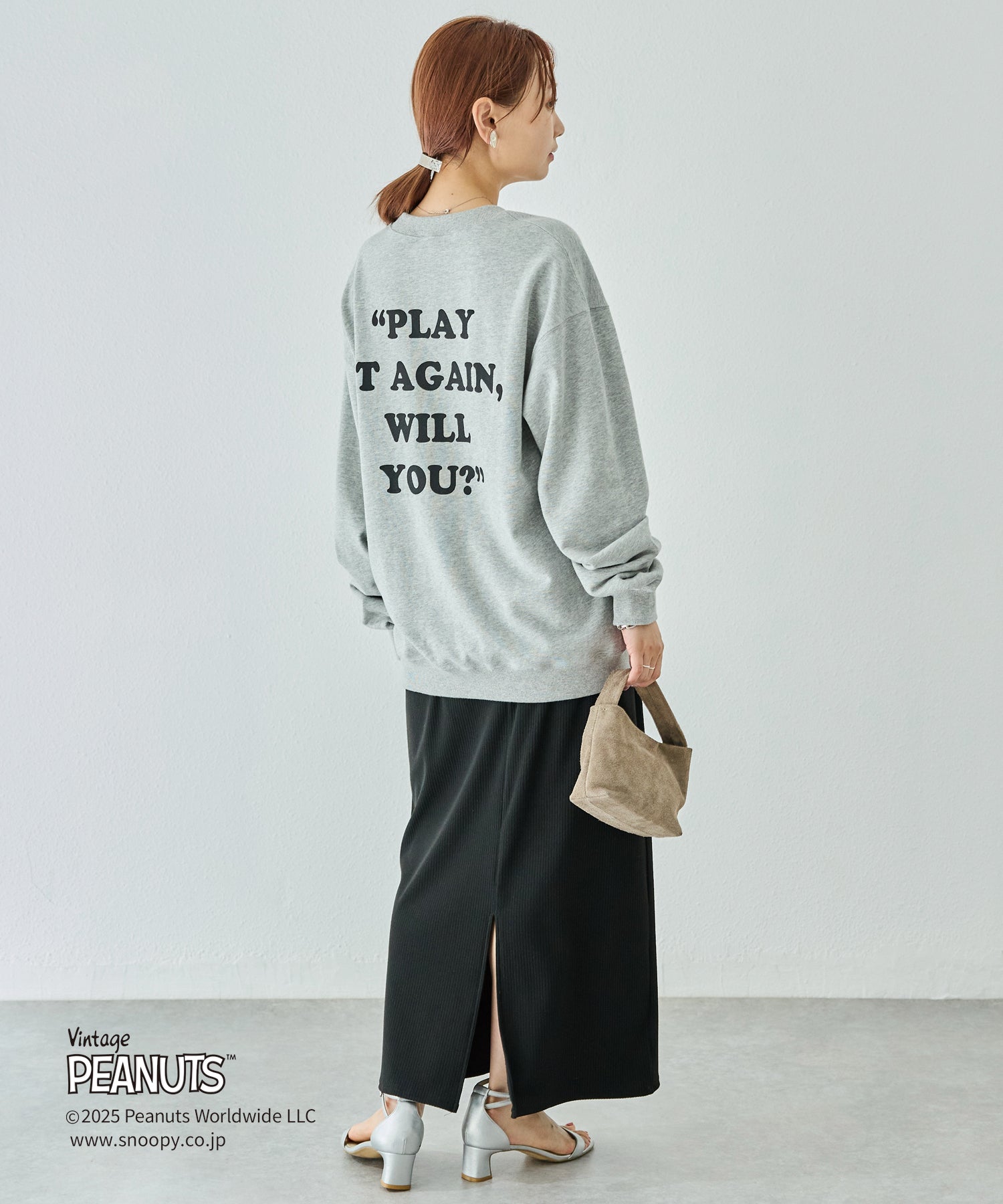 【PEANUTS / SNOOPY】別注 music sweat スヌーピーロゴスウェット