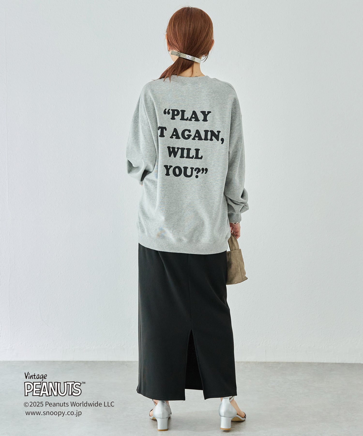 【PEANUTS / SNOOPY】別注 music sweat スヌーピーロゴスウェット