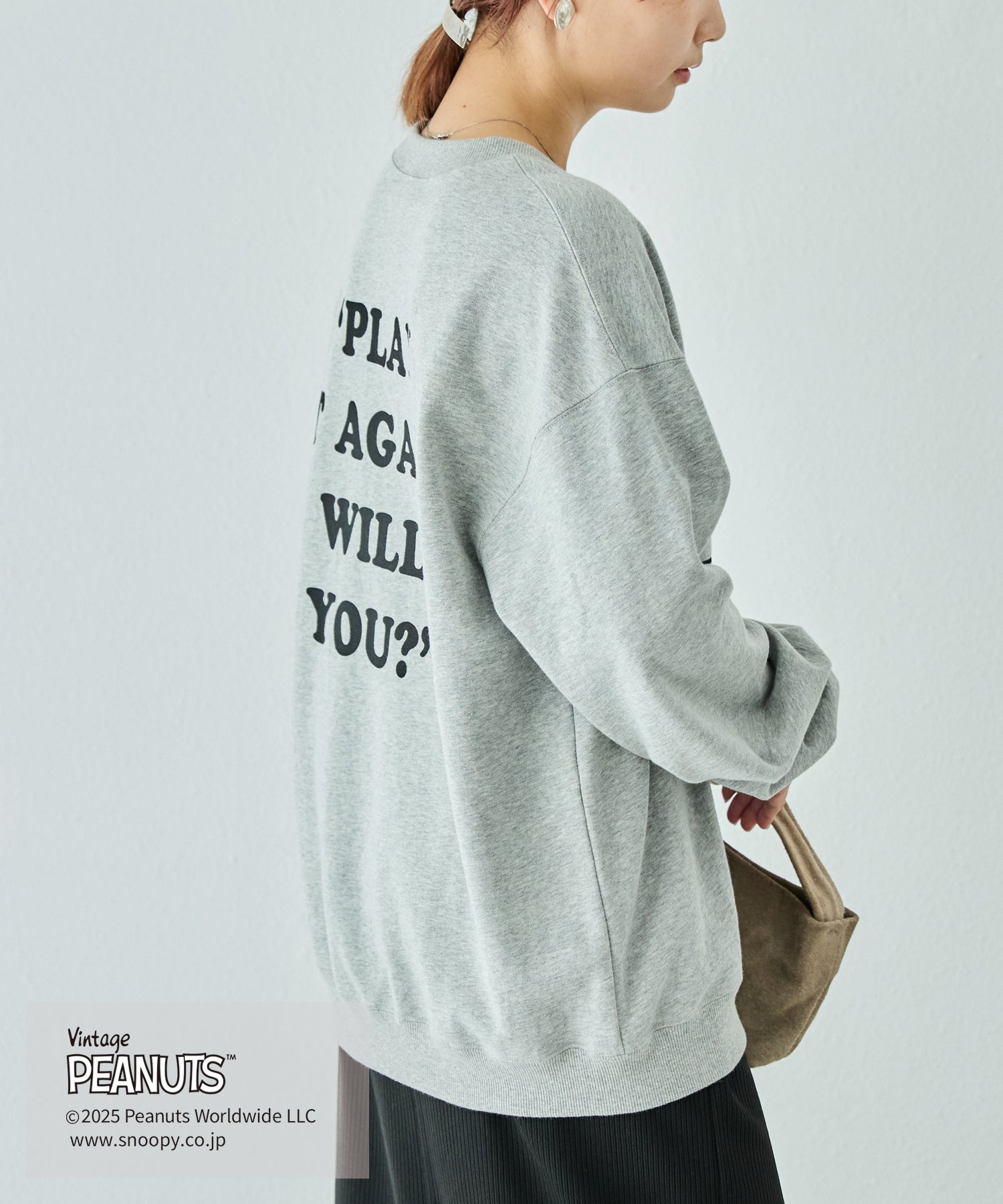 【PEANUTS / SNOOPY】別注 music sweat スヌーピーロゴスウェット