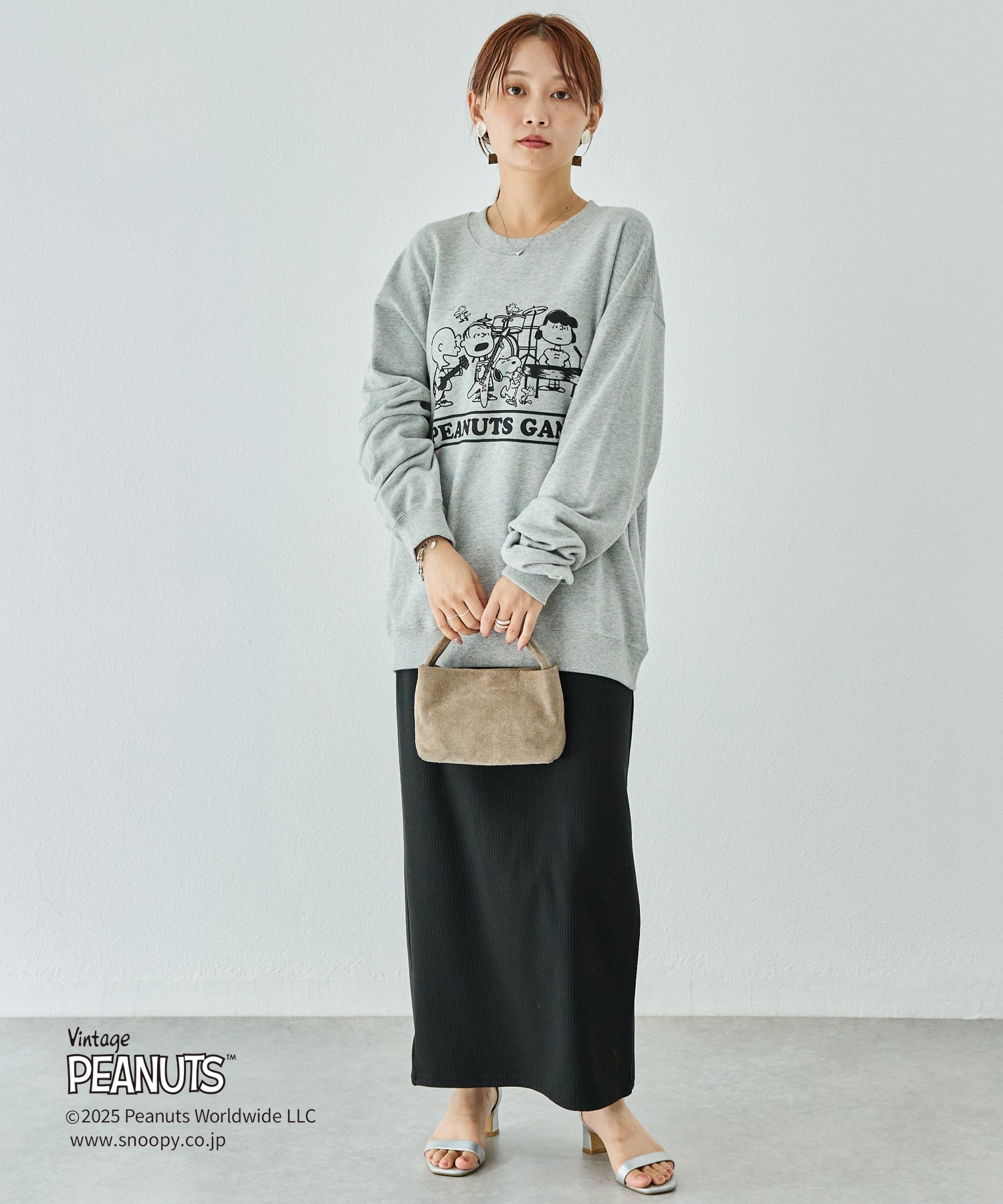 【PEANUTS / SNOOPY】別注 music sweat スヌーピーロゴスウェット