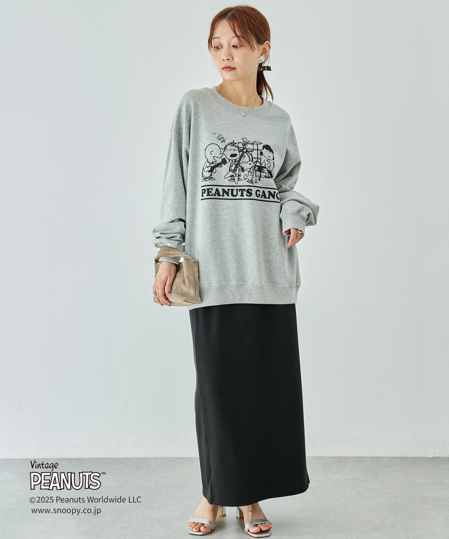 【PEANUTS / SNOOPY】別注 music sweat スヌーピーロゴスウェット