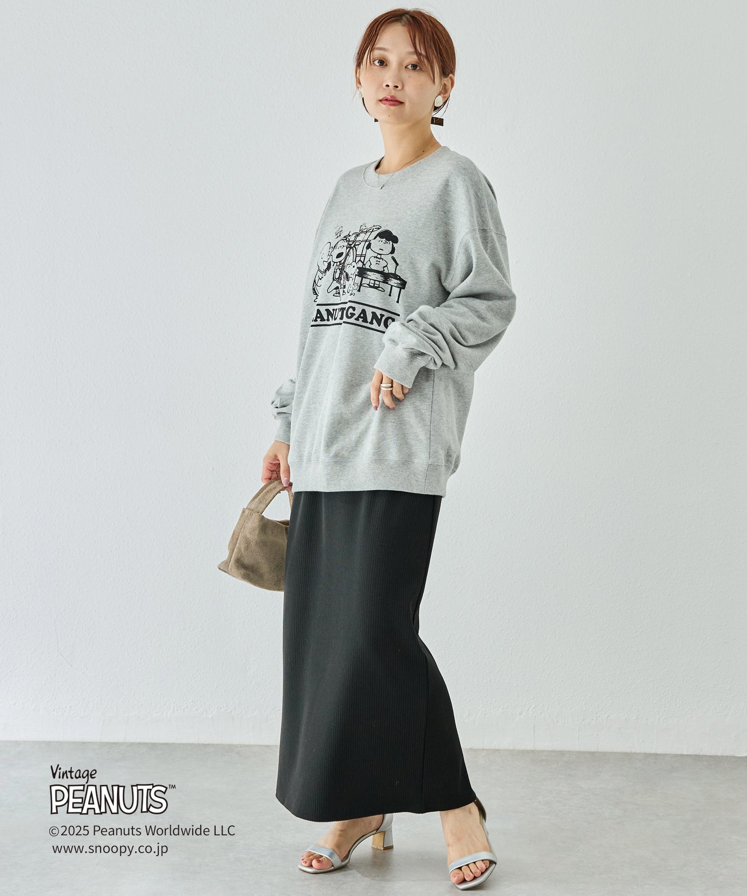 【PEANUTS / SNOOPY】別注 music sweat スヌーピーロゴスウェット