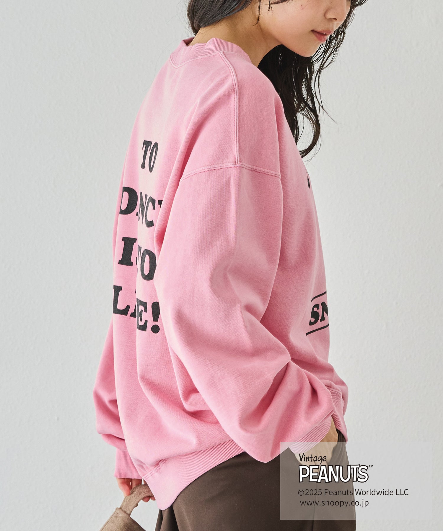 【PEANUTS / SNOOPY】別注 music sweat スヌーピーロゴスウェット