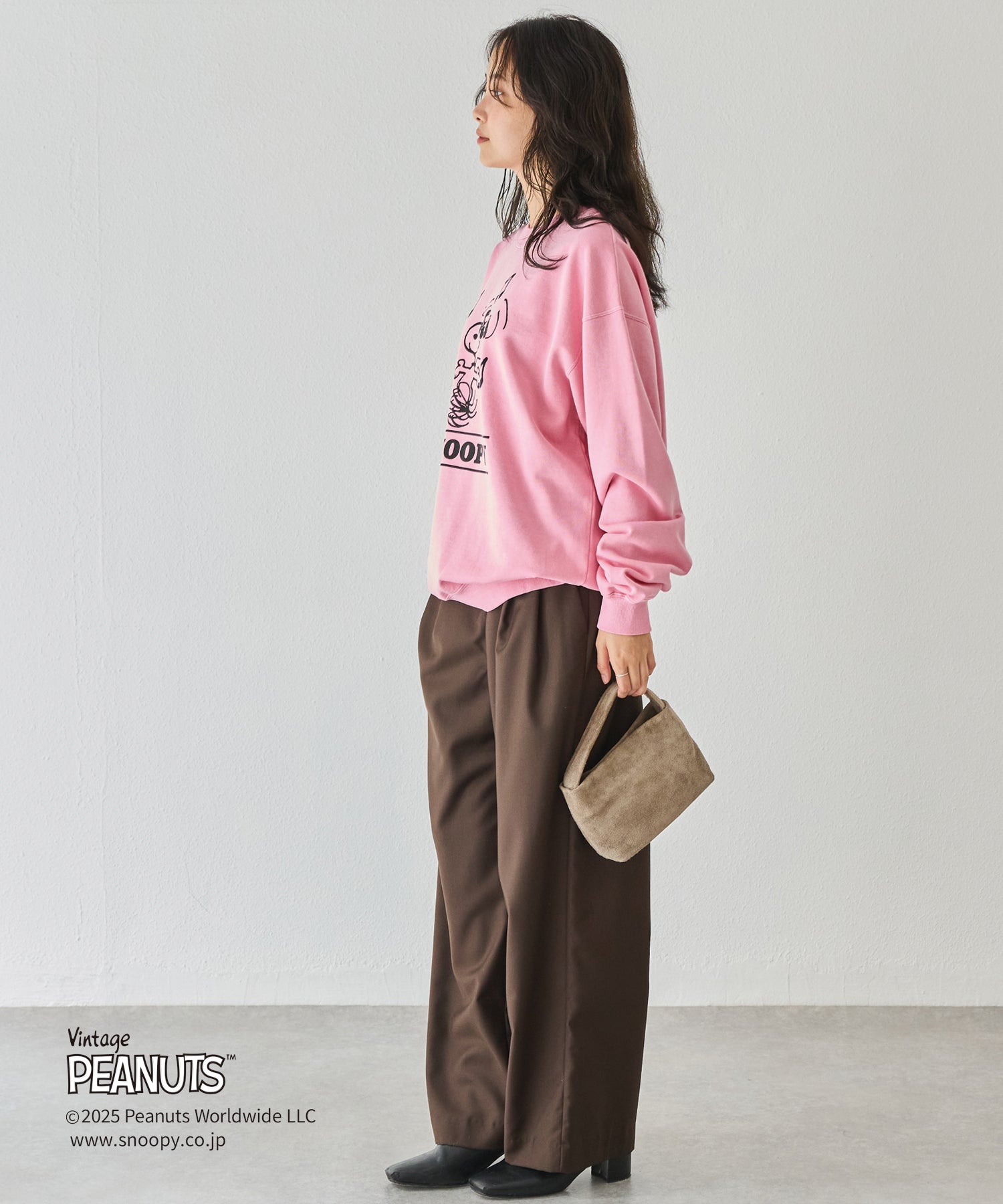【PEANUTS / SNOOPY】別注 music sweat スヌーピーロゴスウェット