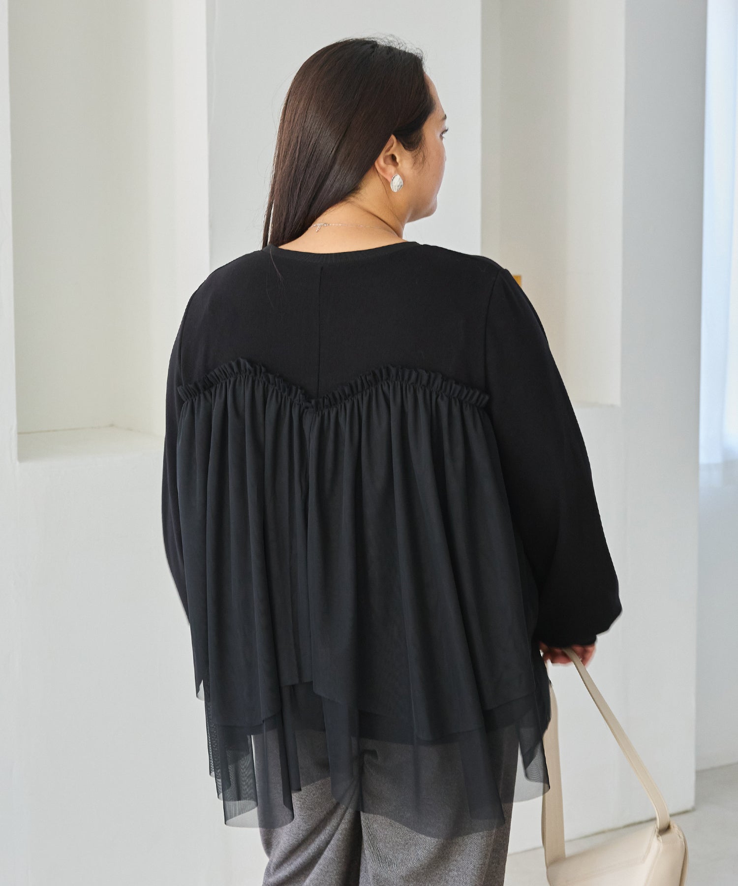 ブラック　model:161cm 着用サイズ:3L