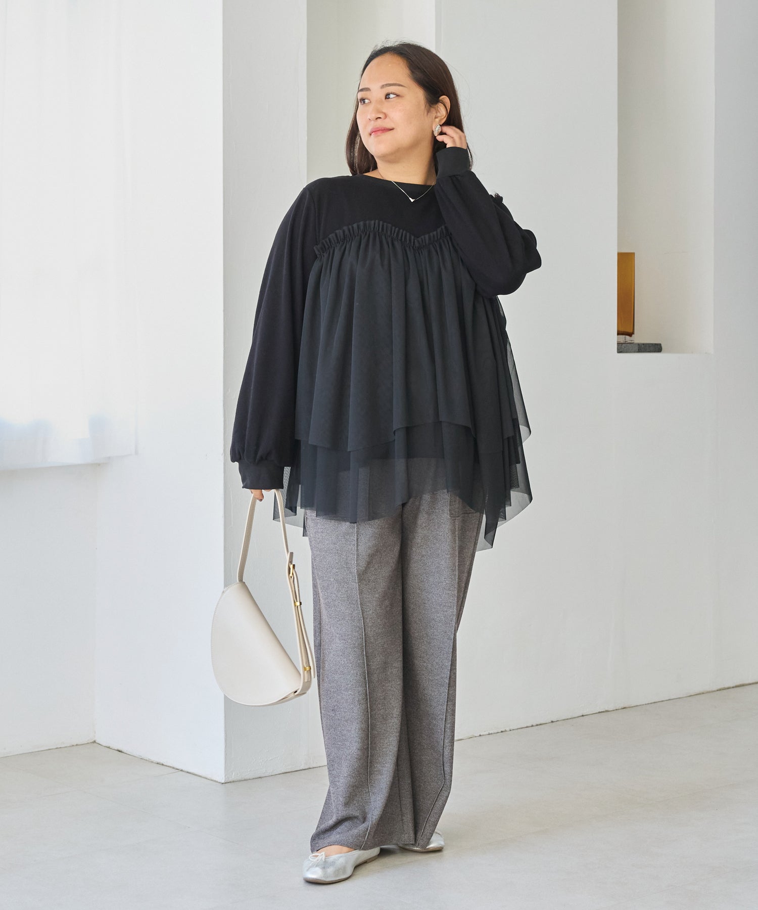 ブラック　model:161cm 着用サイズ:3L