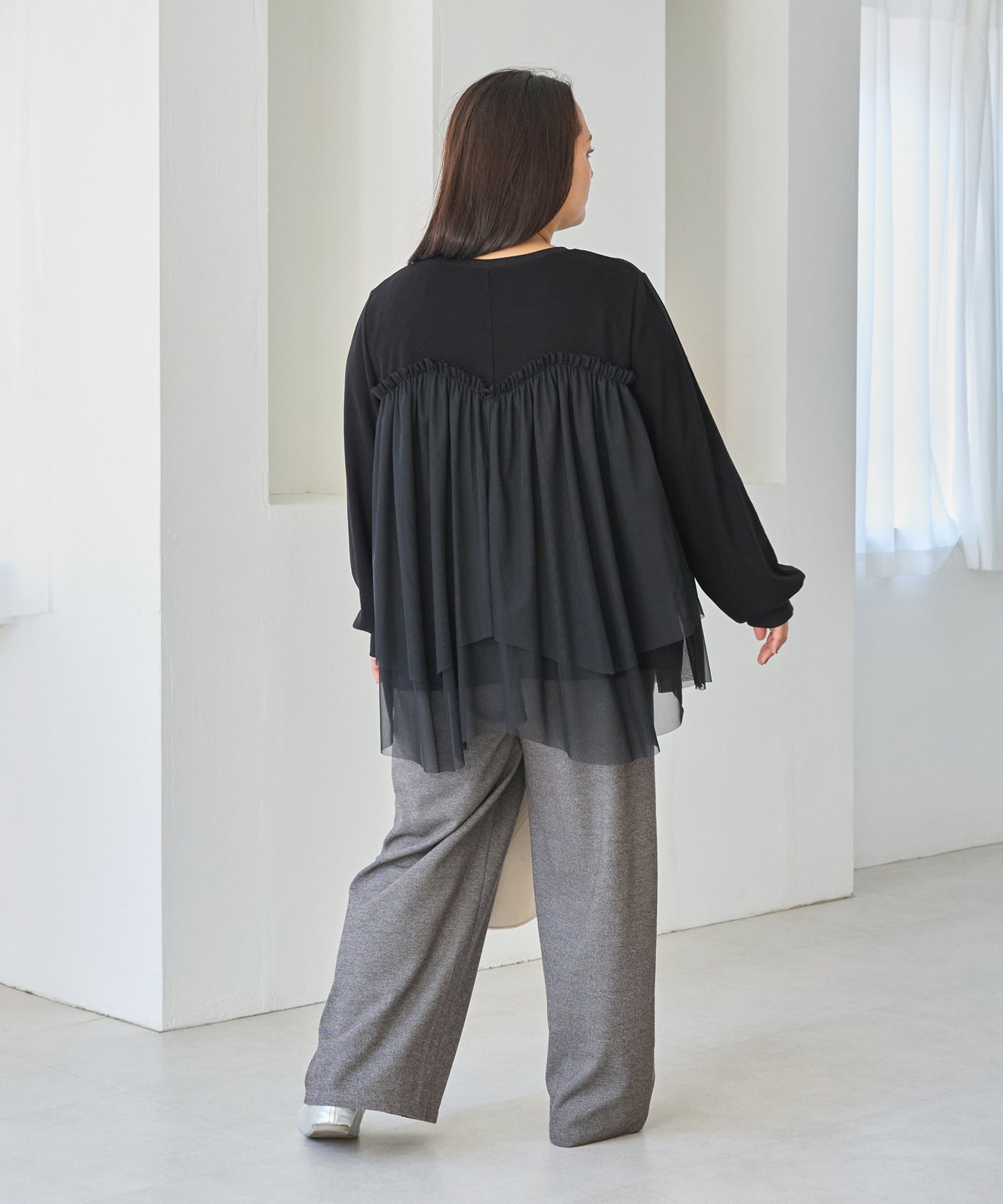 ブラック　model:161cm 着用サイズ:3L