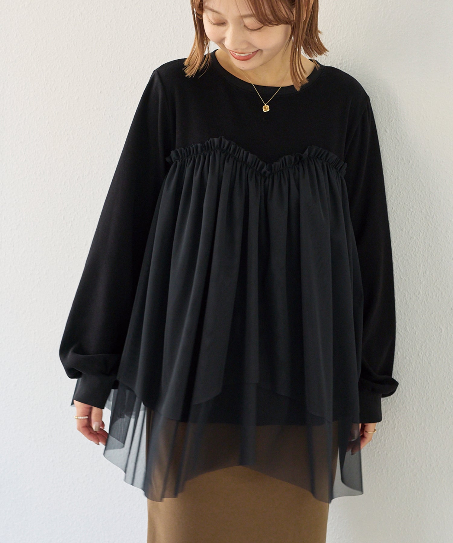 ブラック　model:156cm 着用サイズ:M