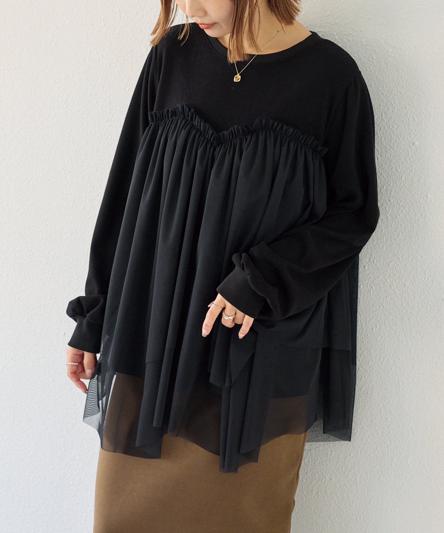 ブラック　model:156cm 着用サイズ:M