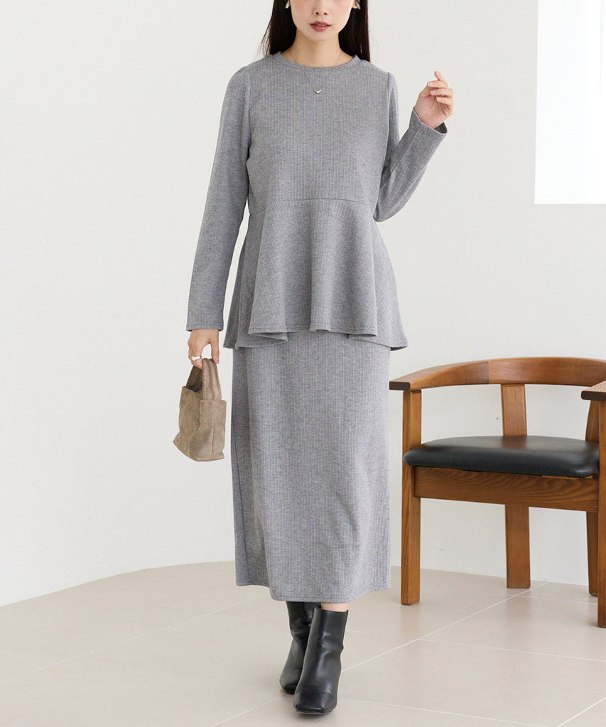 グレー　model:160cm 着用サイズ:M