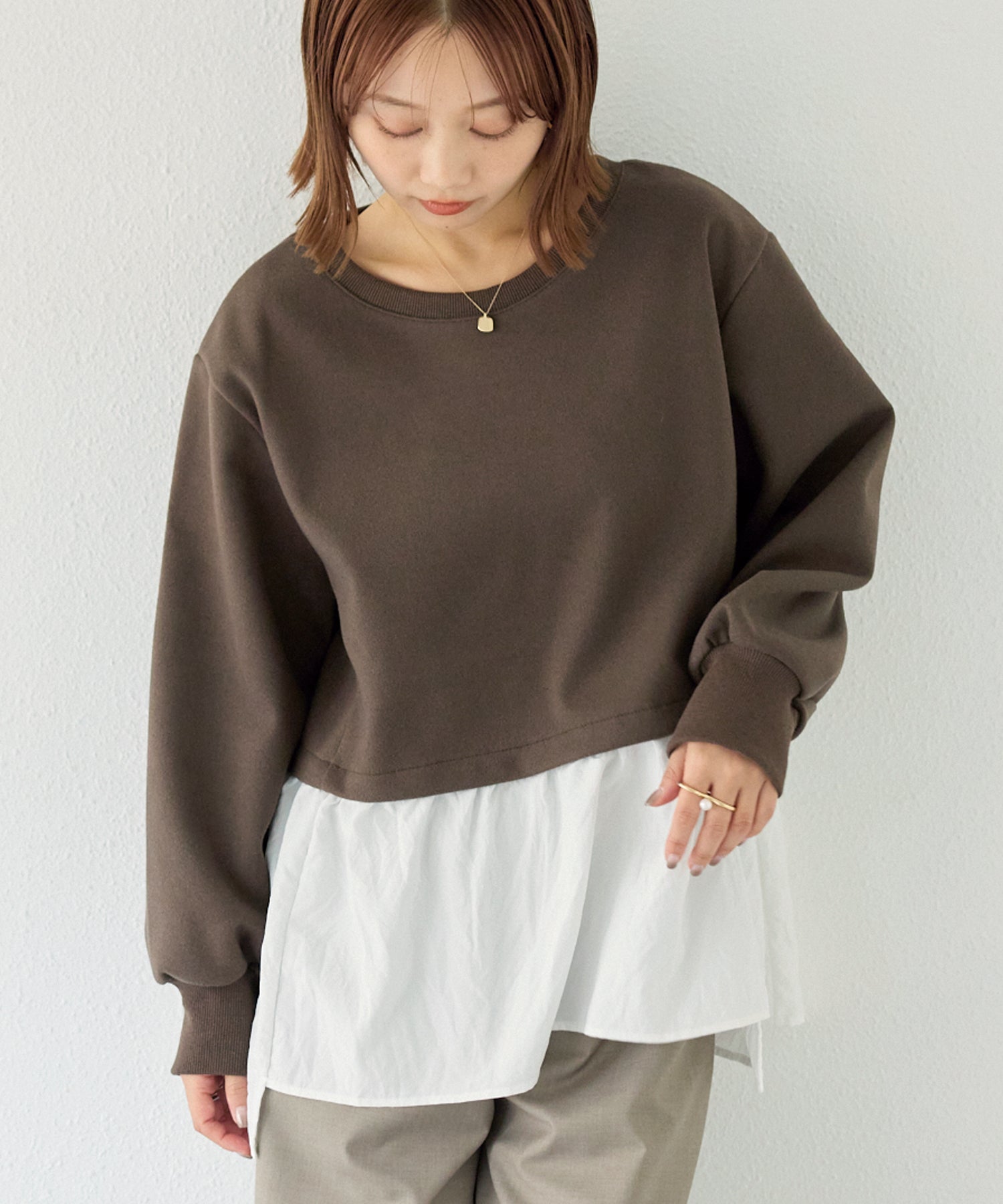 ブラウン　model:156cm 着用サイズ:M