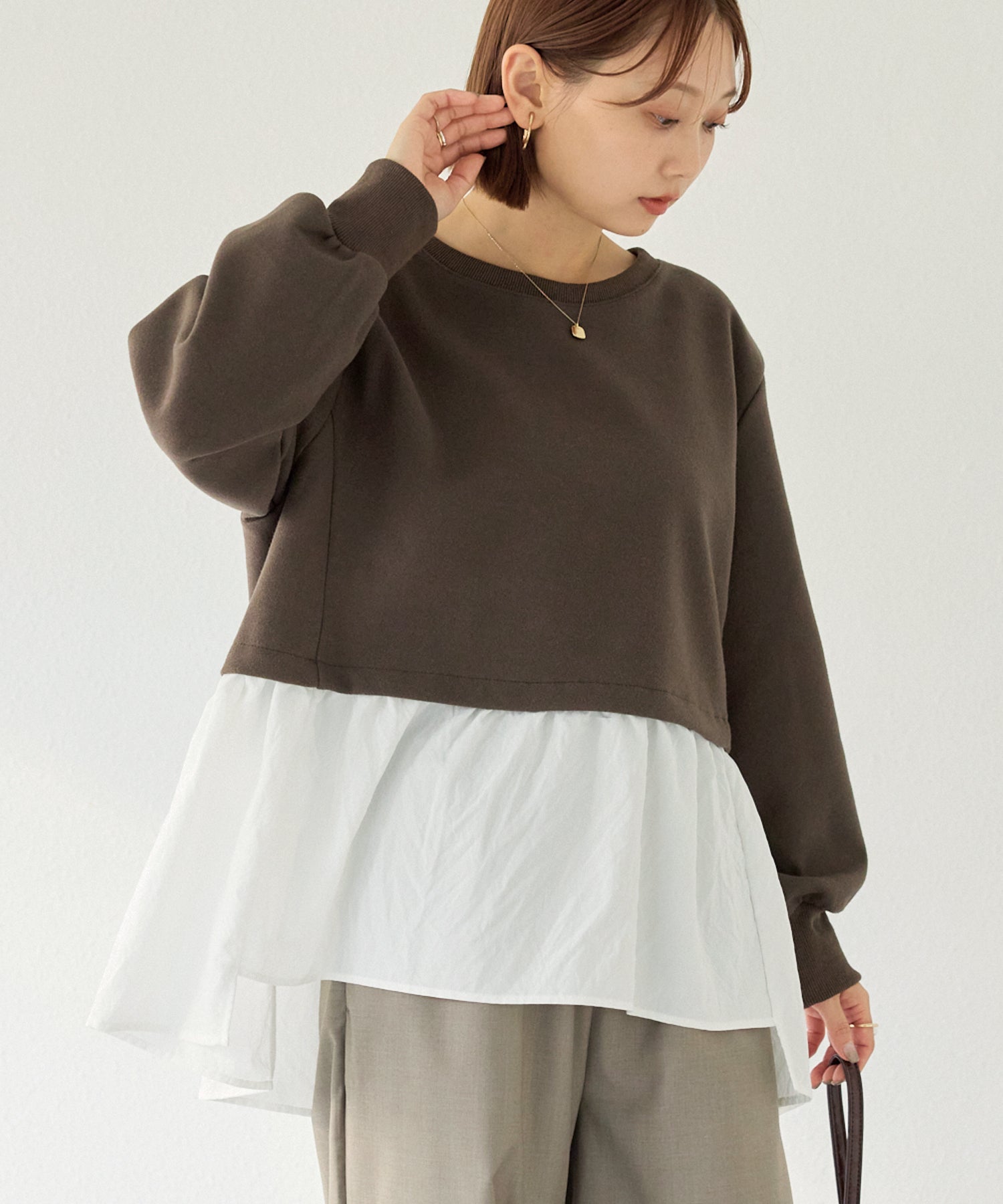 ブラウン　model:156cm 着用サイズ:M