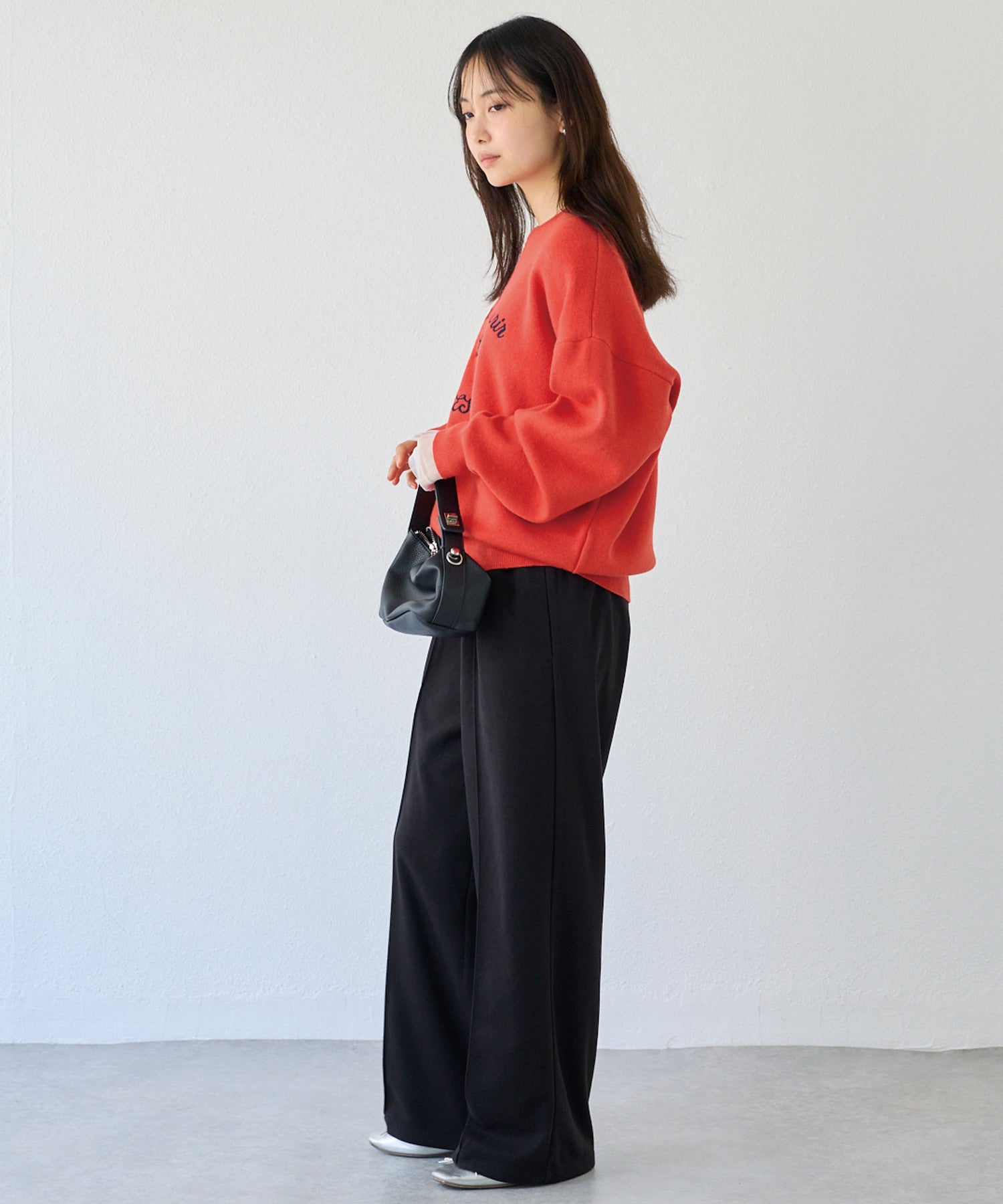 ウールライクカットイージーパンツ