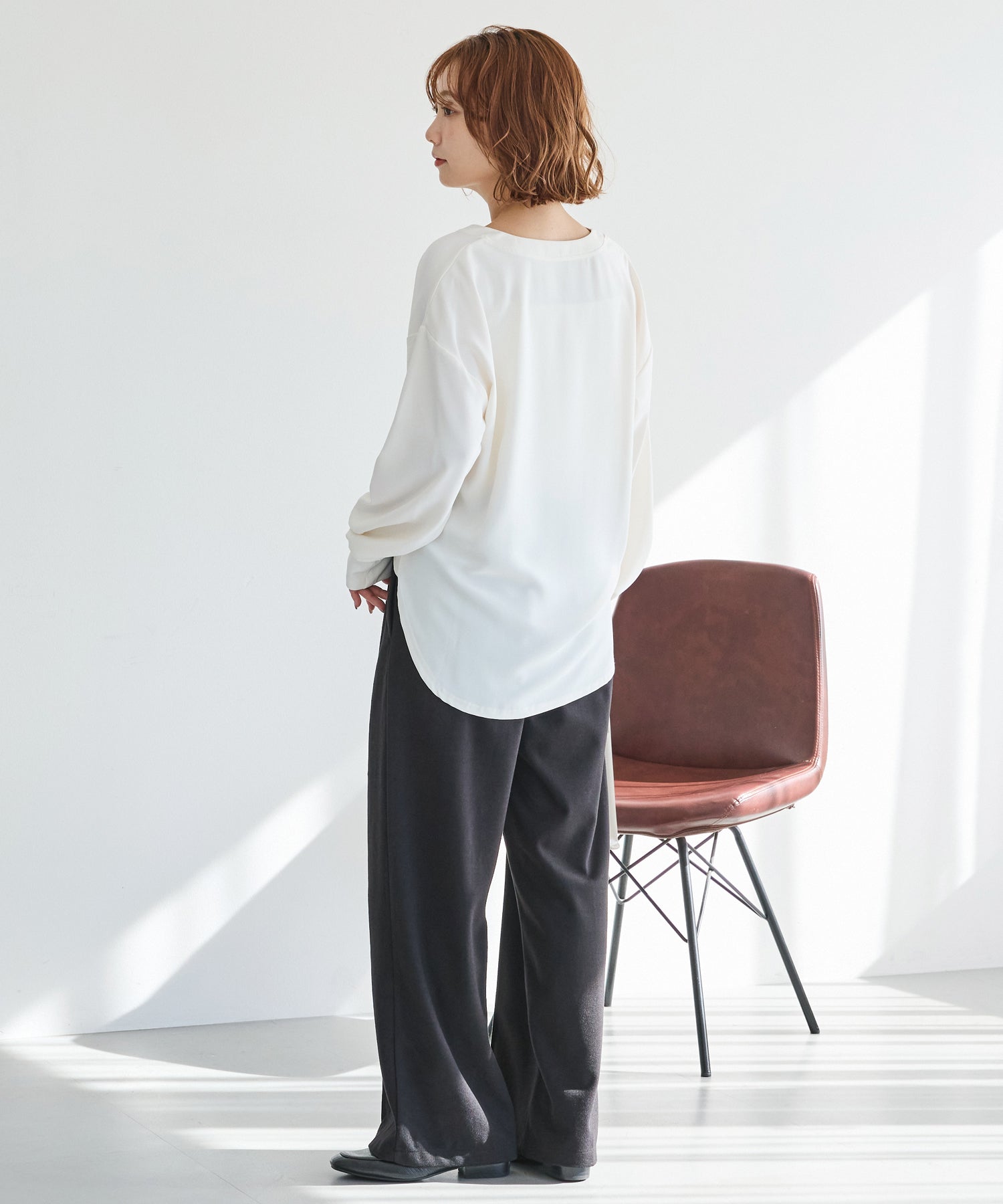 ウールライクカットイージーパンツ