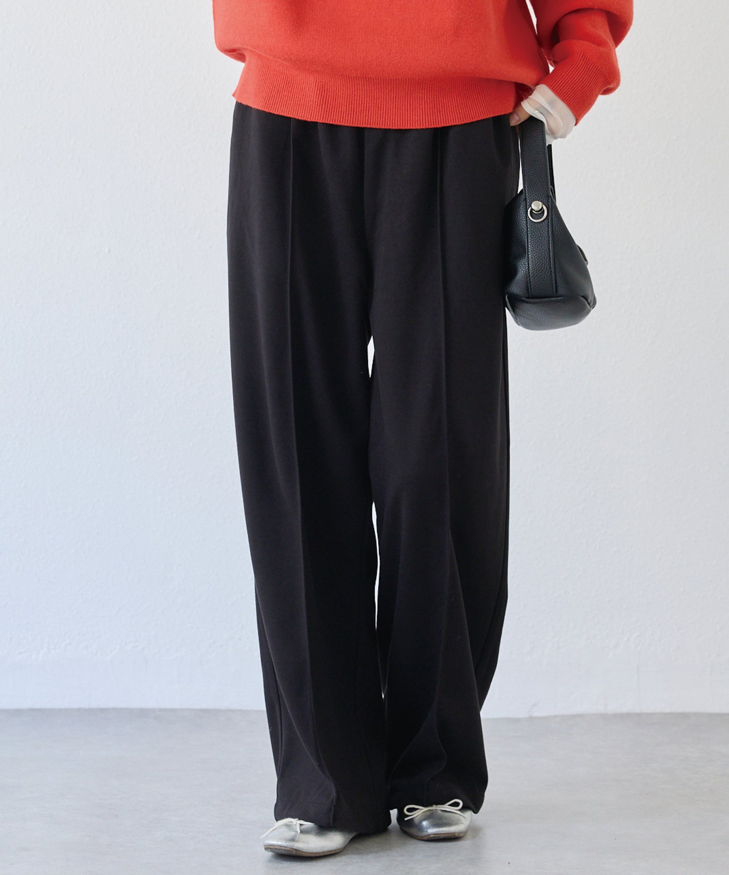 ウールライクカットイージーパンツ