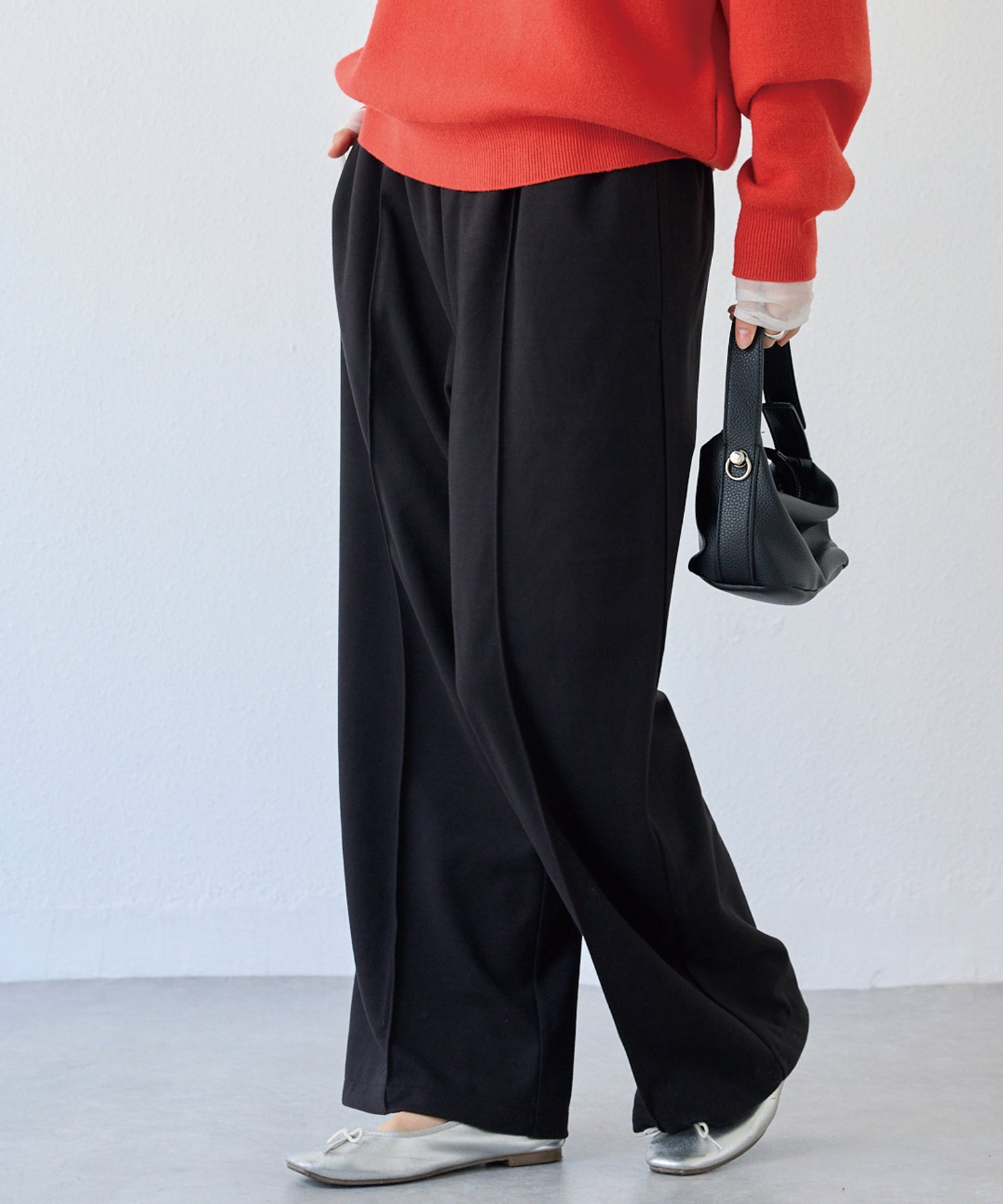 ウールライクカットイージーパンツ