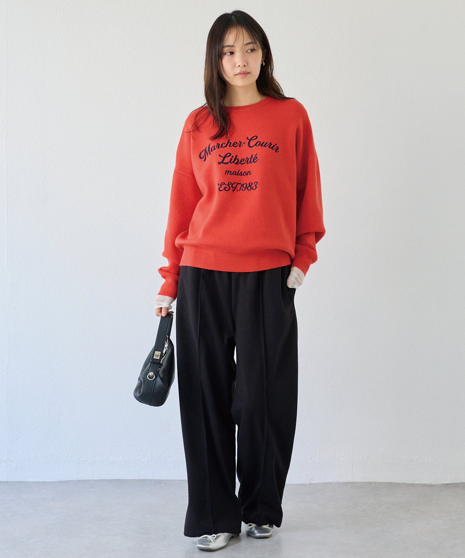 ウールライクカットイージーパンツ