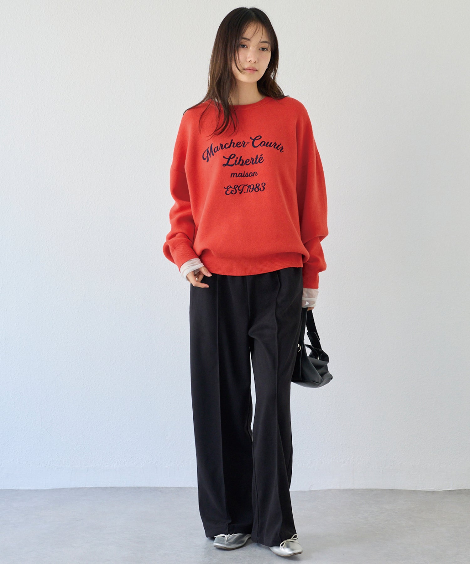 ウールライクカットイージーパンツ