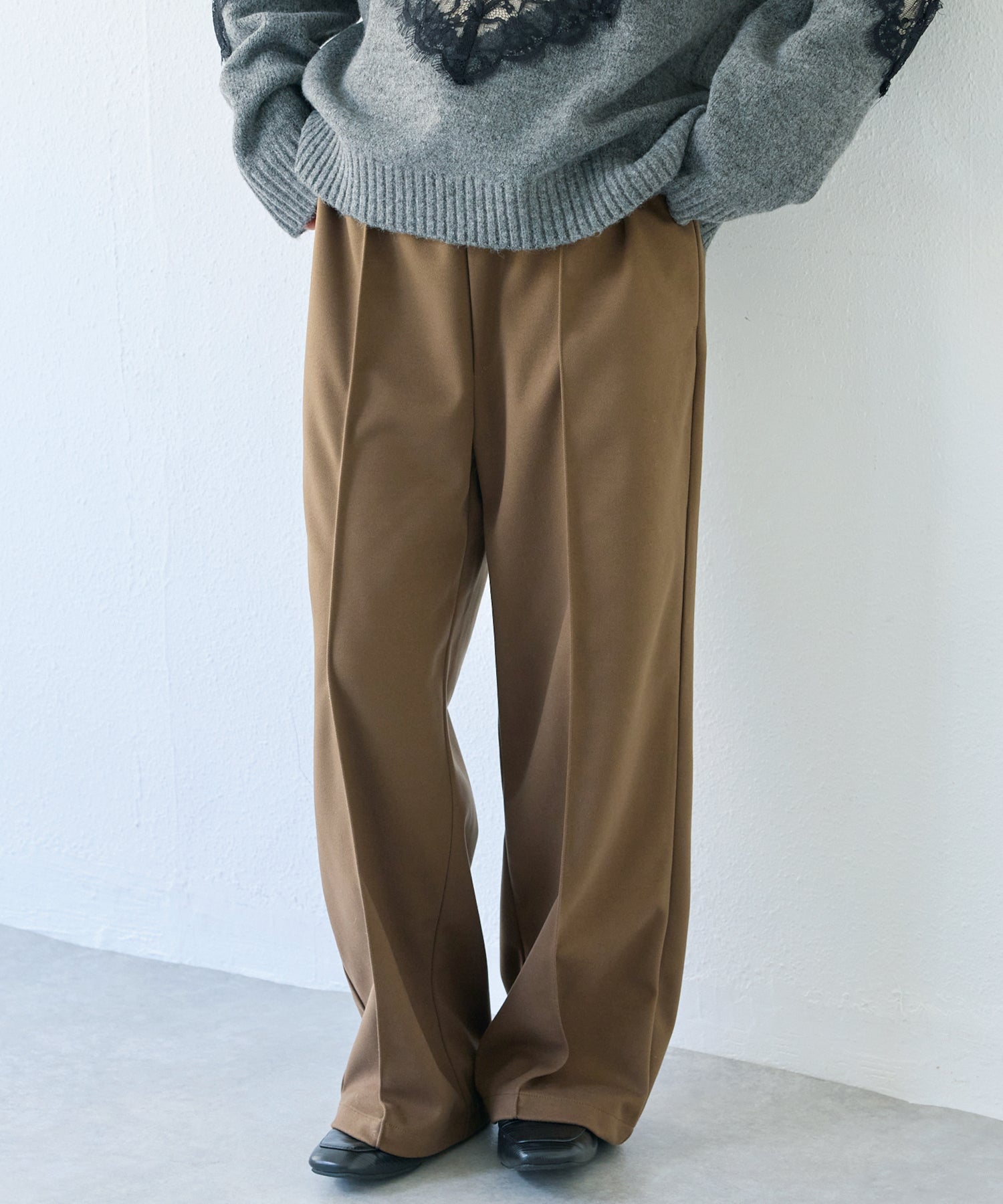 ウールライクカットイージーパンツ