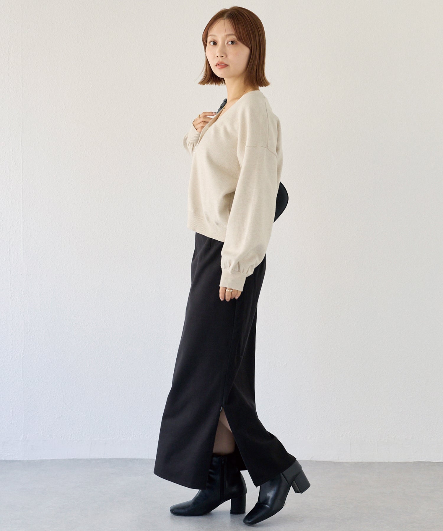 ウールライクカットナロースカート