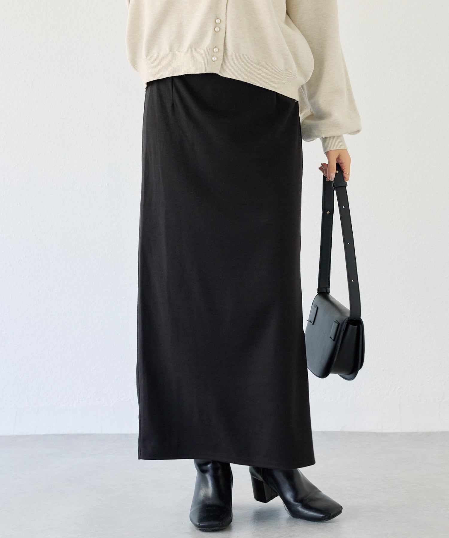 ウールライクカットナロースカート