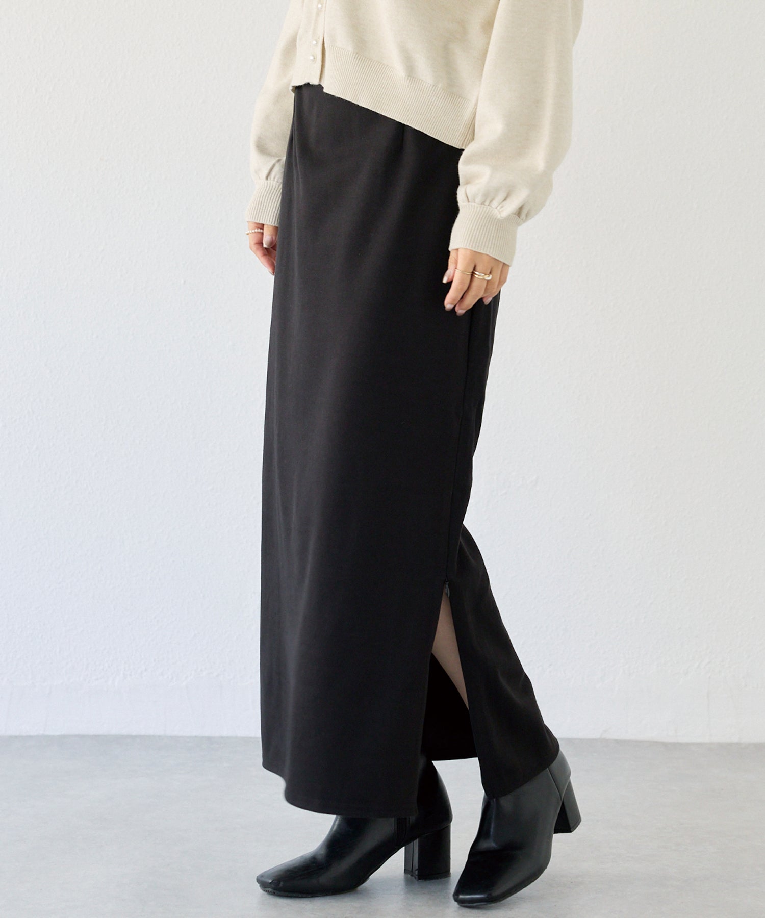 ウールライクカットナロースカート