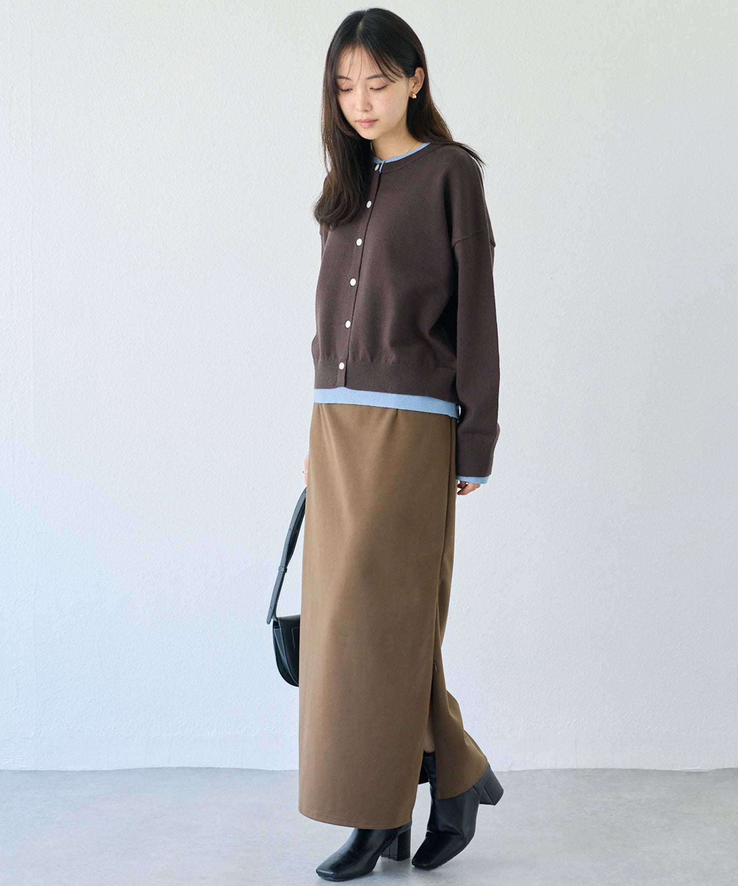 ウールライクカットナロースカート