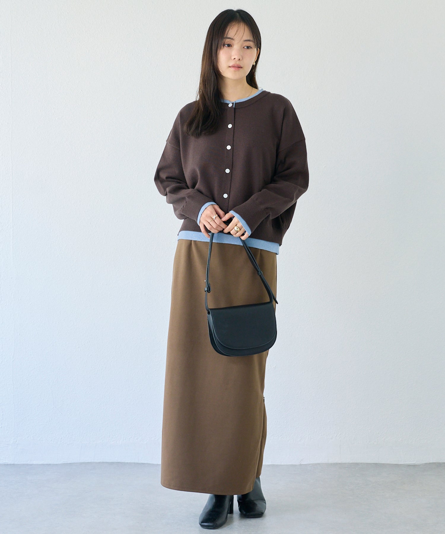 ウールライクカットナロースカート