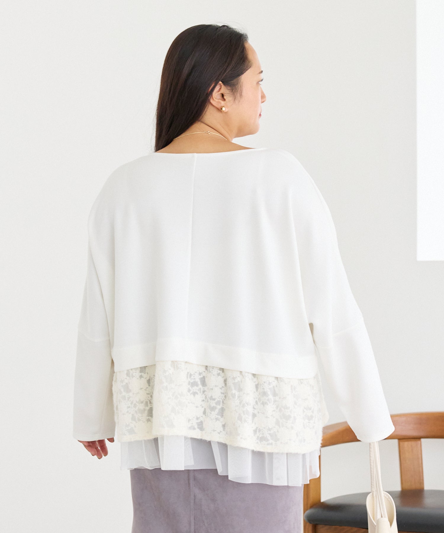 オフホワイト　model:161cm 着用サイズ:3L