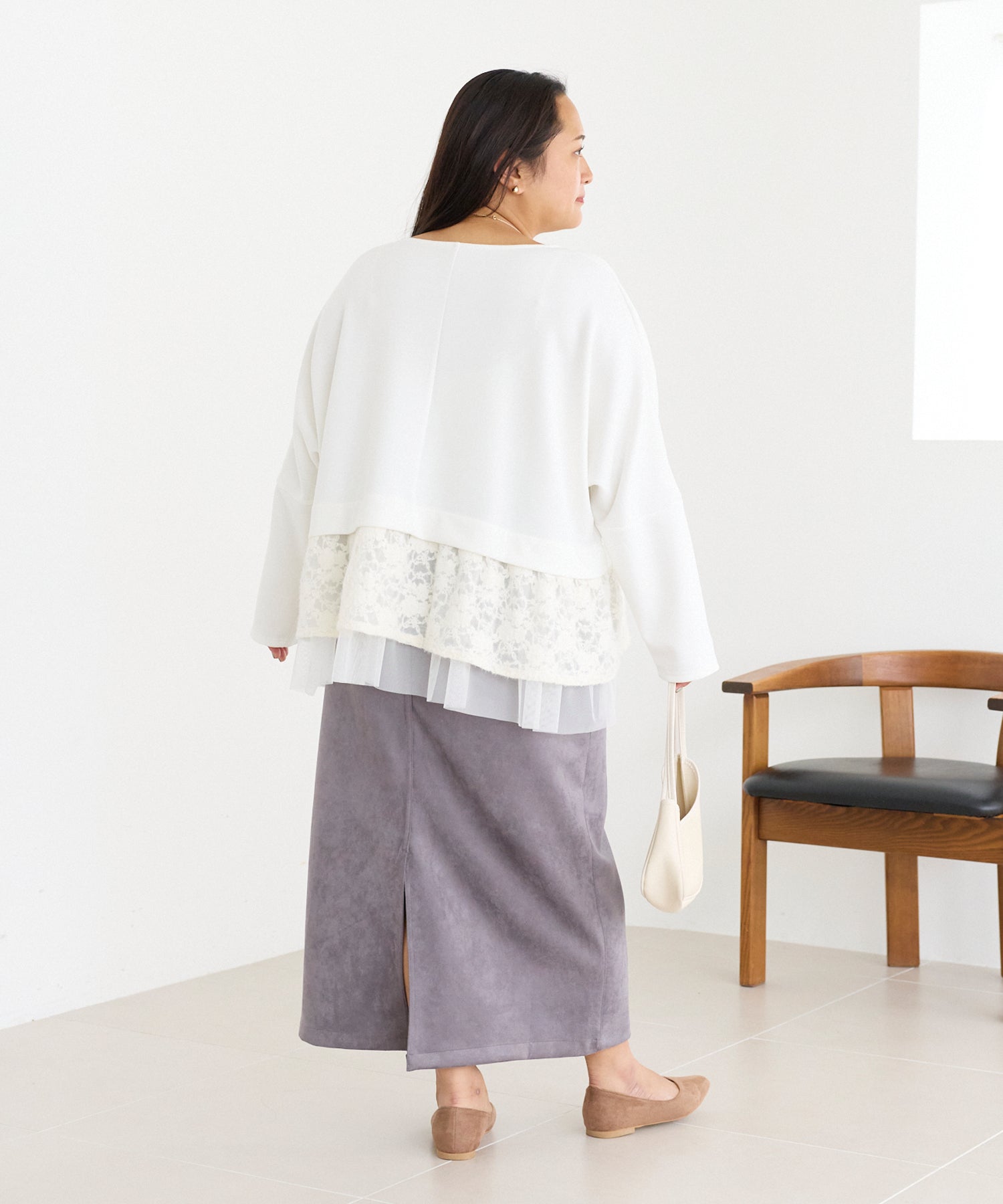 オフホワイト　model:161cm 着用サイズ:3L