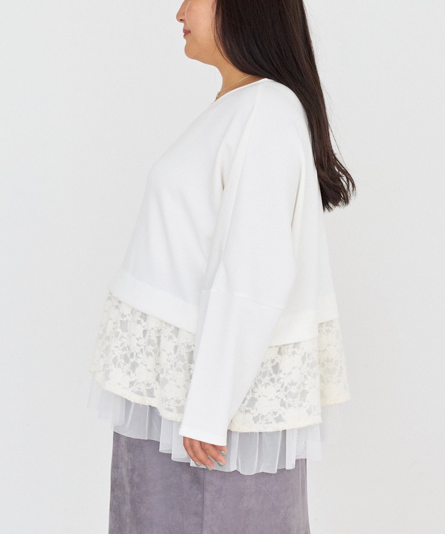 サイド　model:161cm 着用サイズ:3L