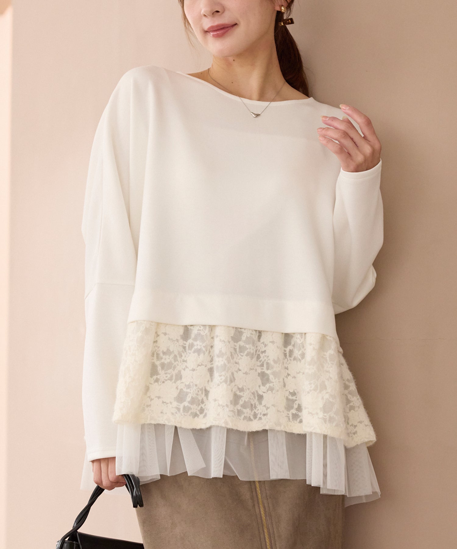 オフホワイト　model:156cm 着用サイズ:M