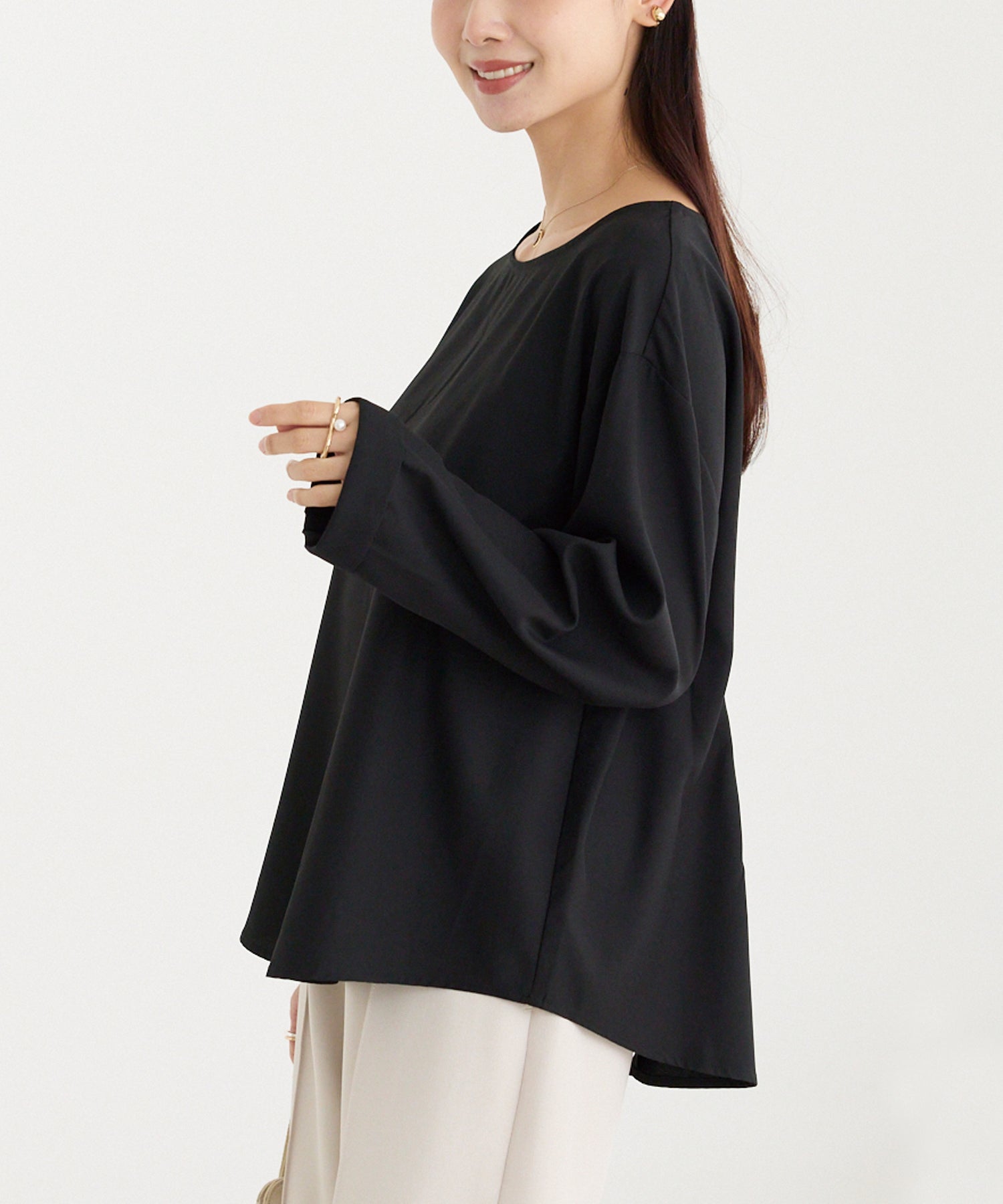 バックギャザーブラウス