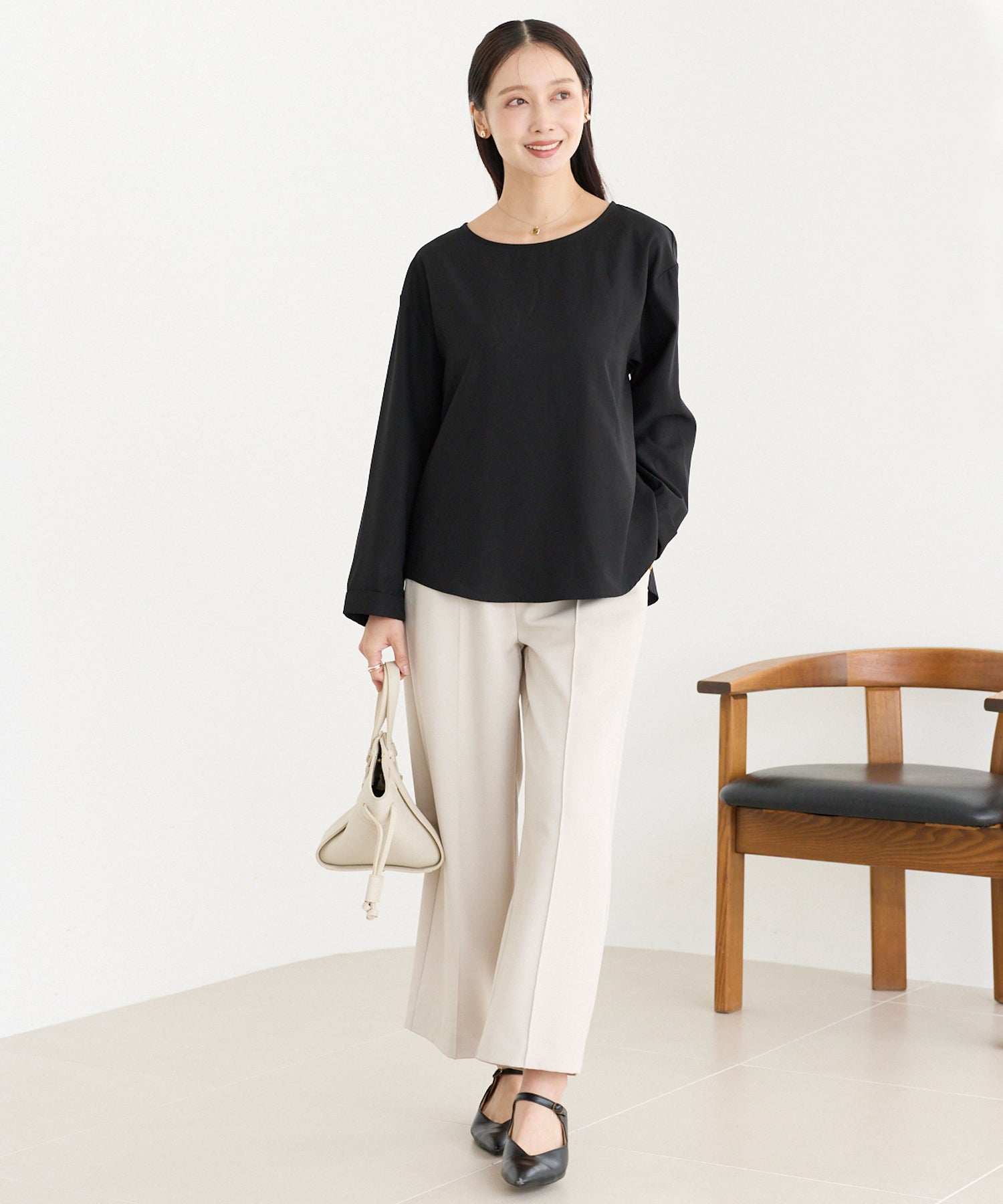 バックギャザーブラウス