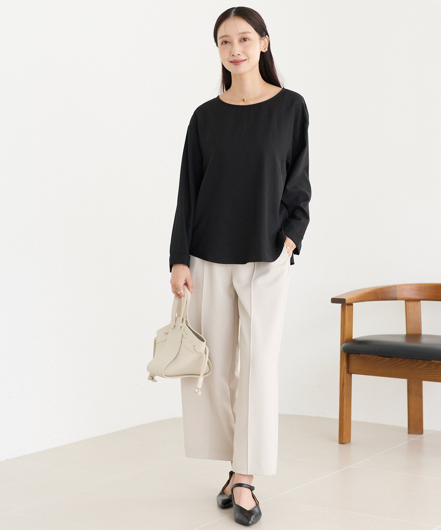 バックギャザーブラウス