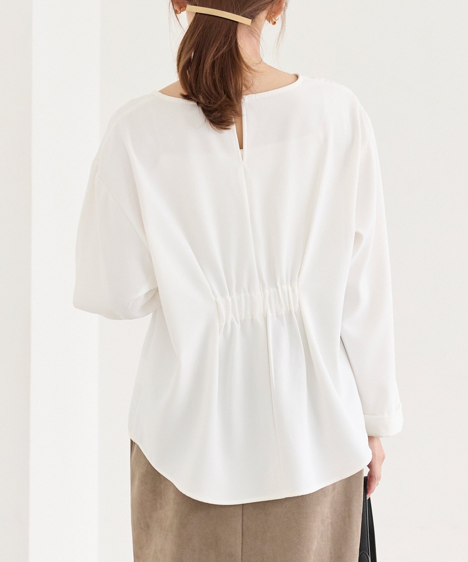 バックギャザーブラウス