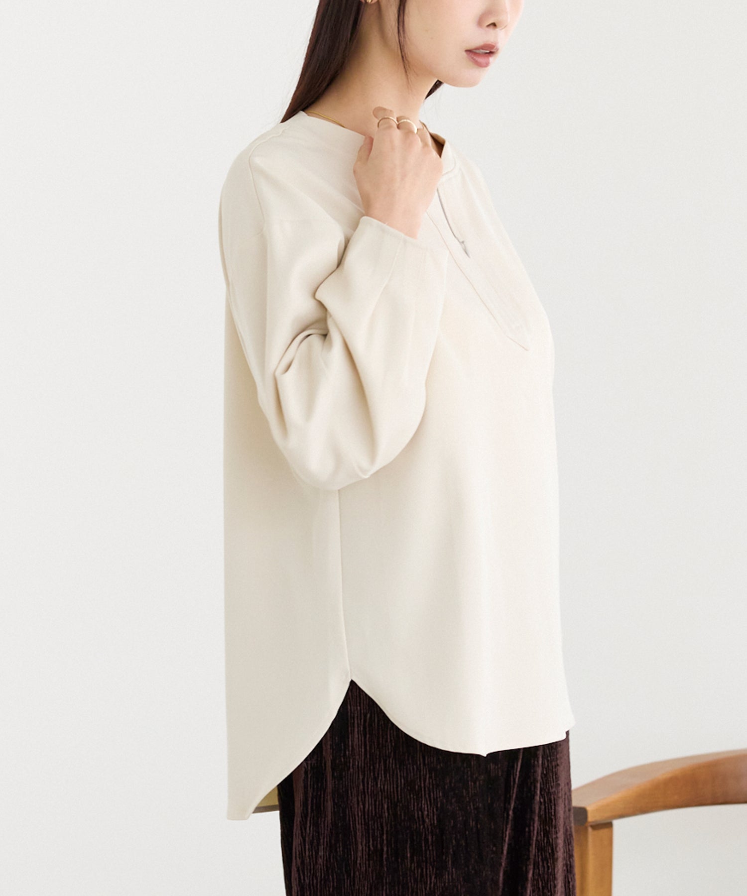 タックスリーブブラウス