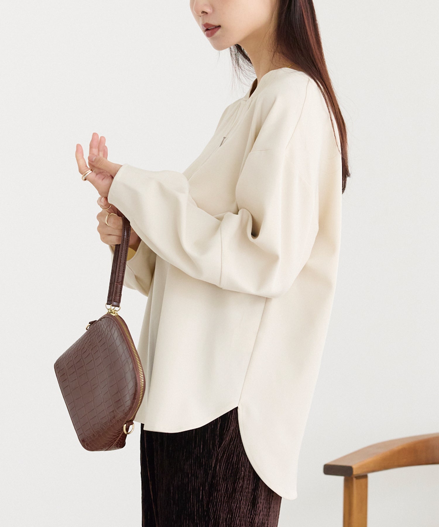 タックスリーブブラウス