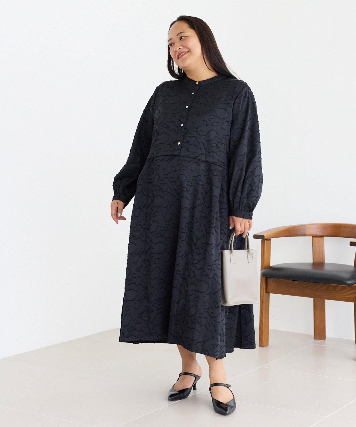 ブラック　model:161cm 着用サイズ:3L