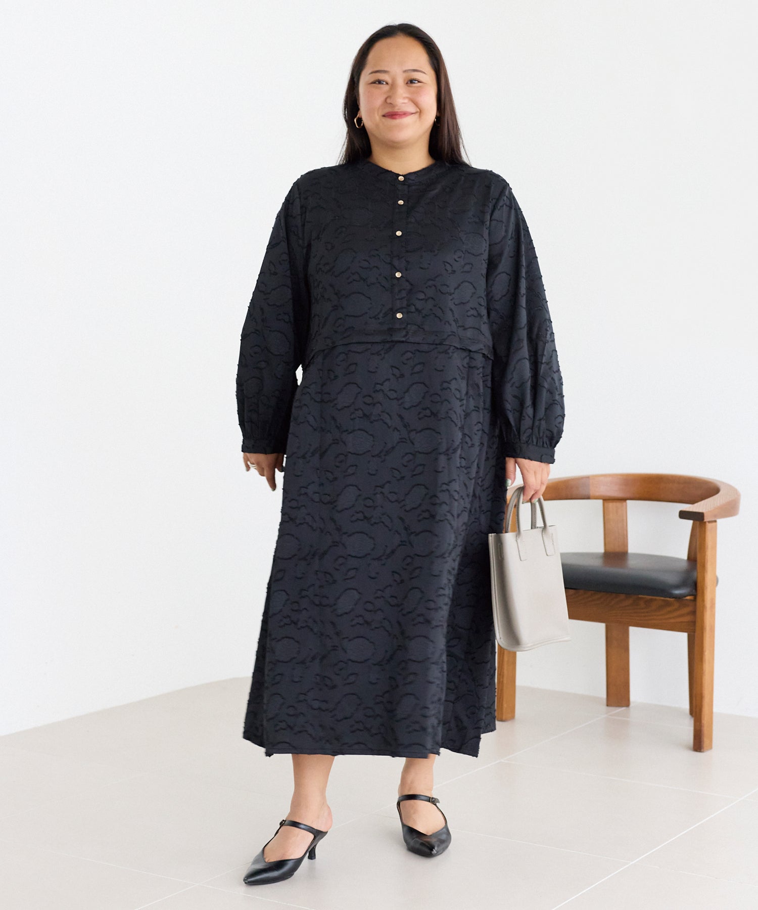 ブラック　model:161cm 着用サイズ:3L