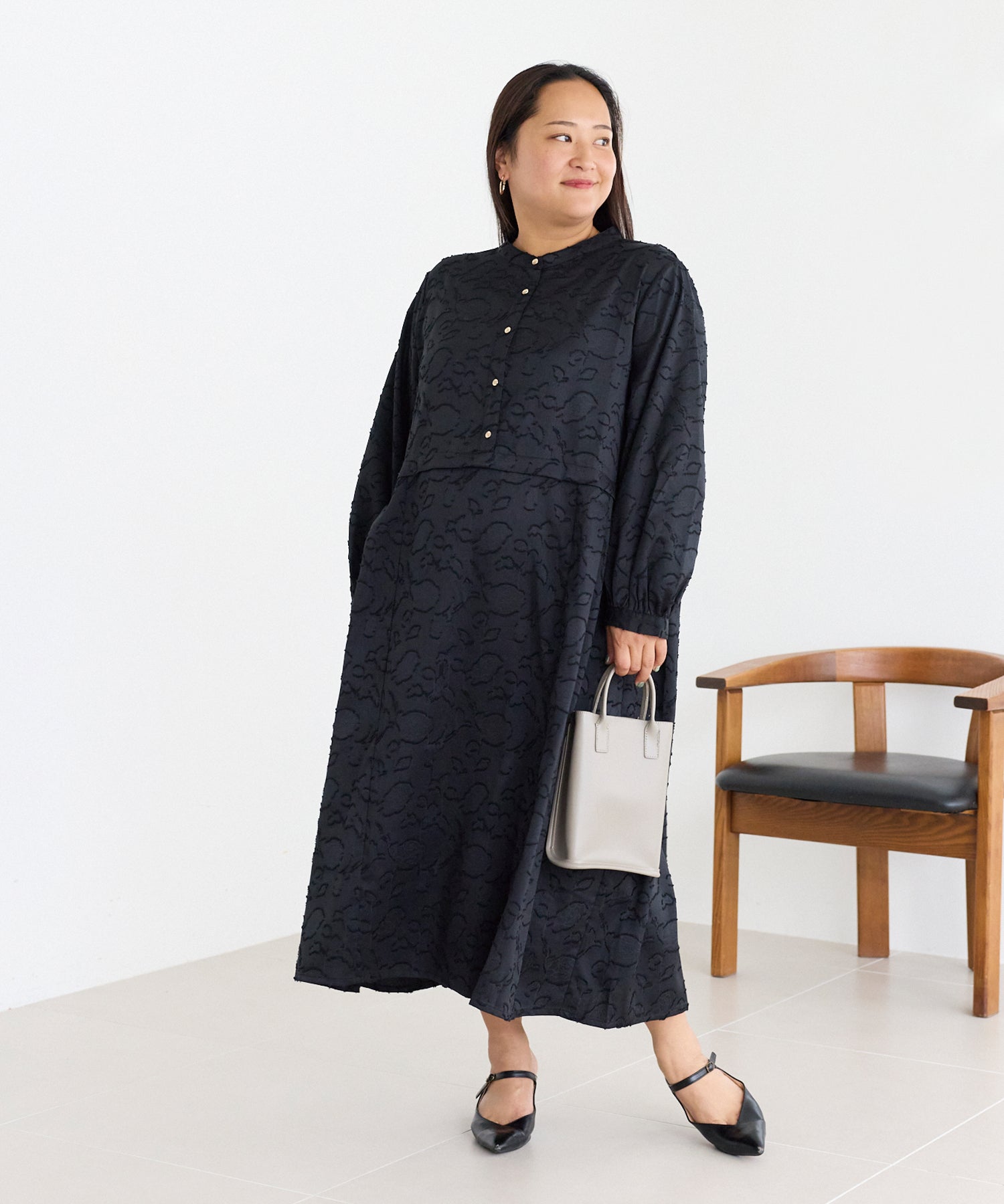 ブラック　model:161cm 着用サイズ:3L