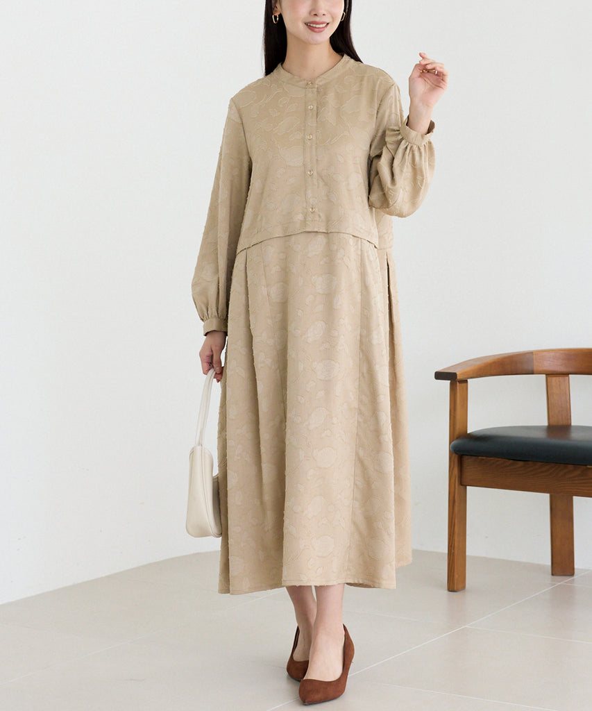 ベージュ　model:160cm 着用サイズ:M